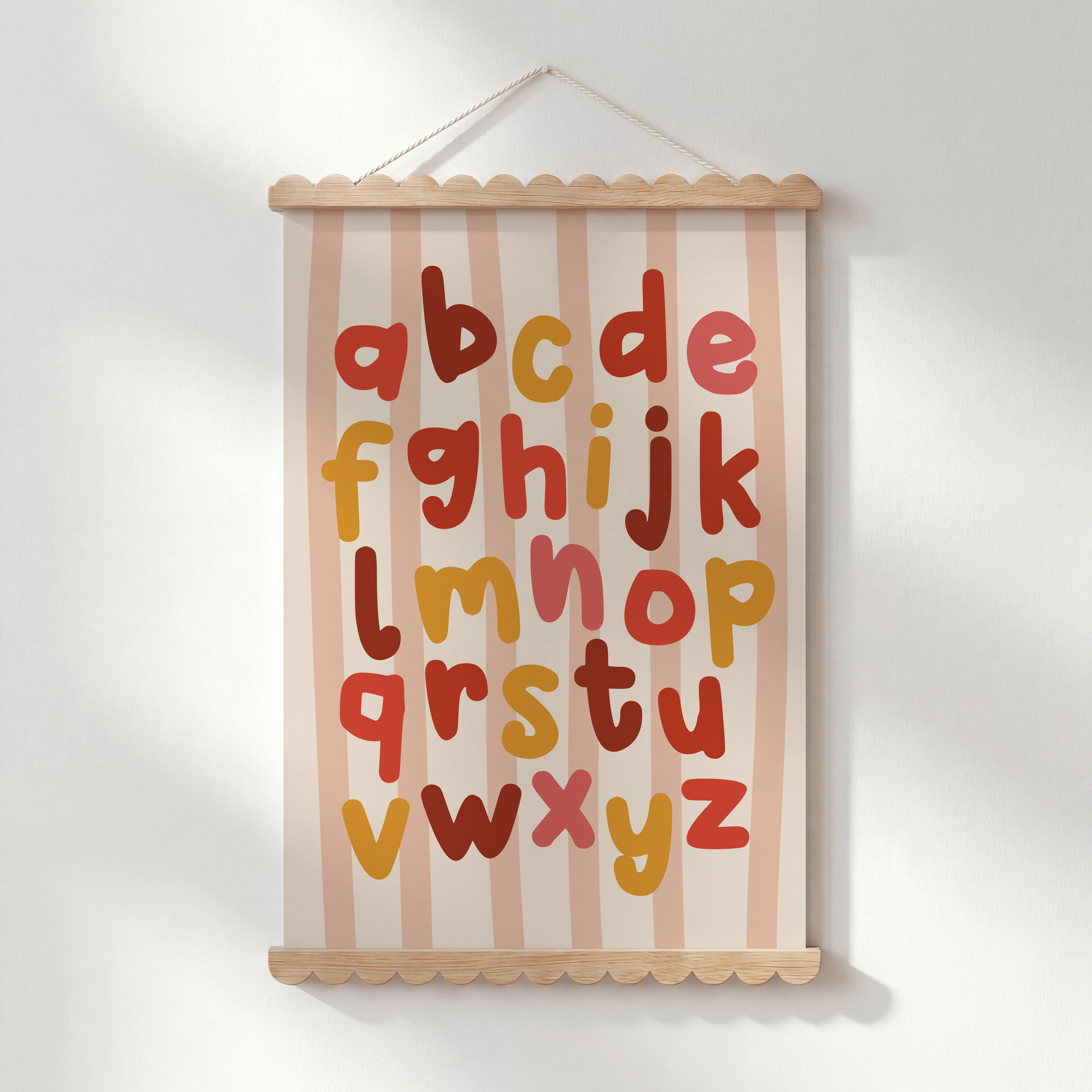 ABC kinderkamer poster - roze