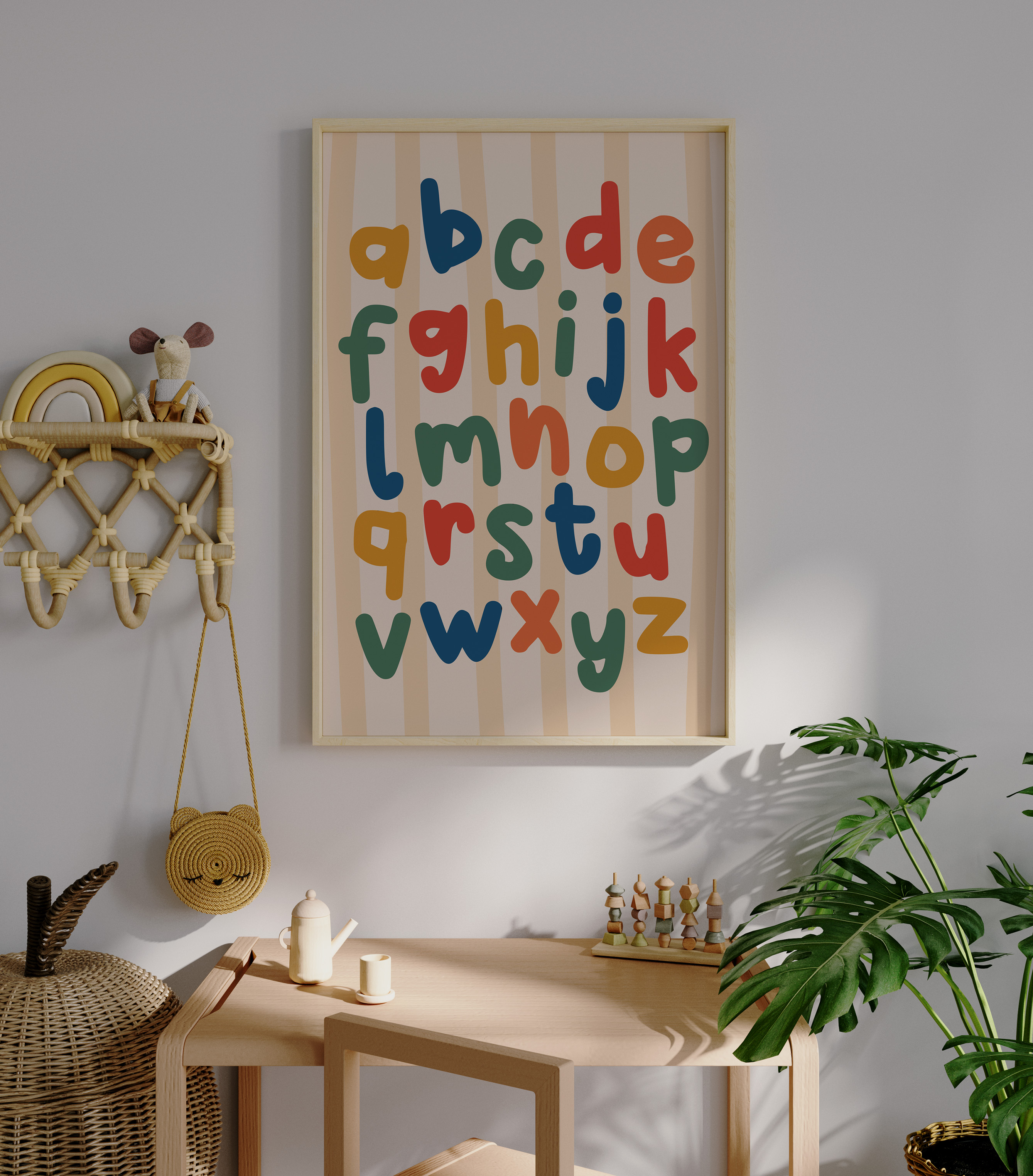 ABC kinderkamer poster - groen