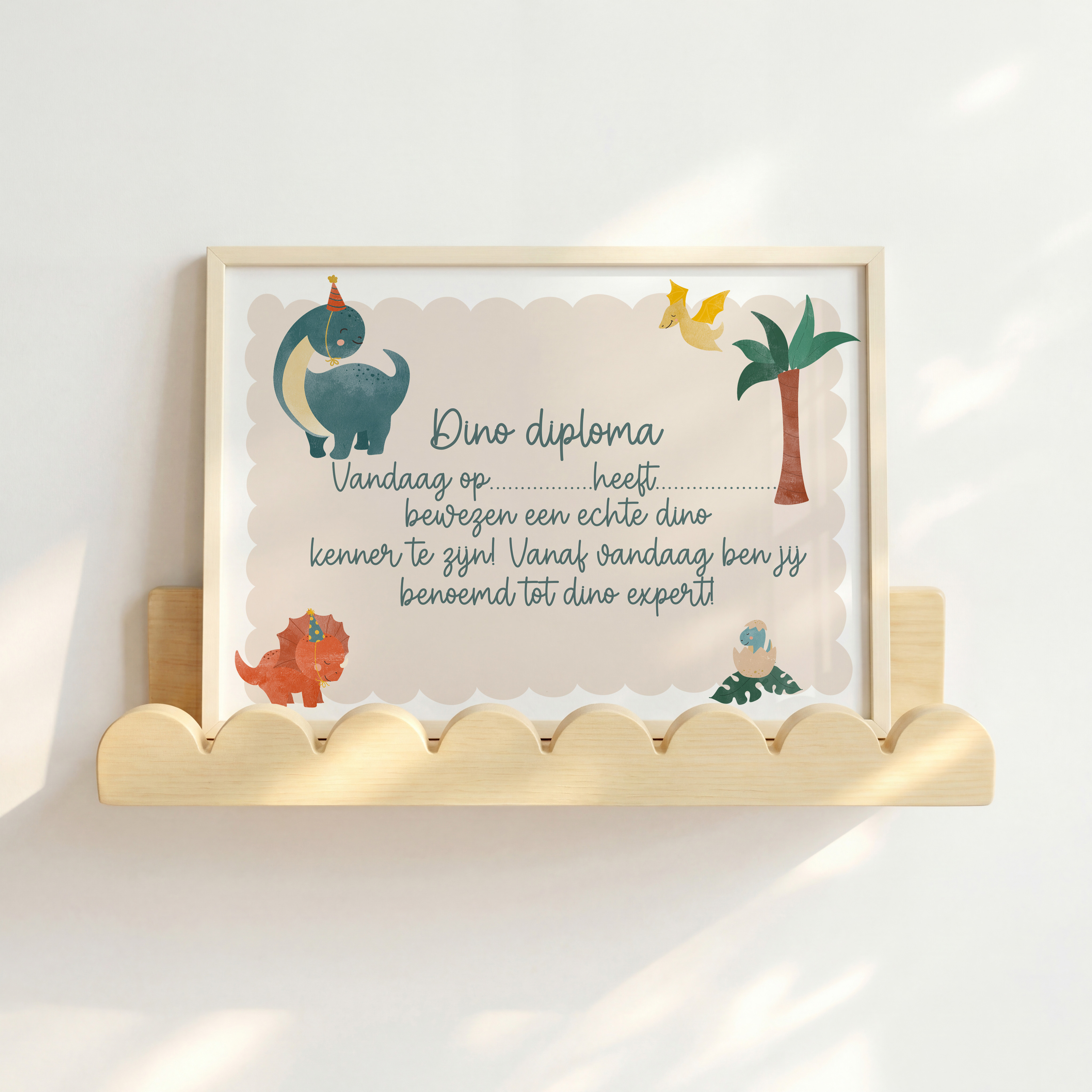 Dino diploma kinderfeestje