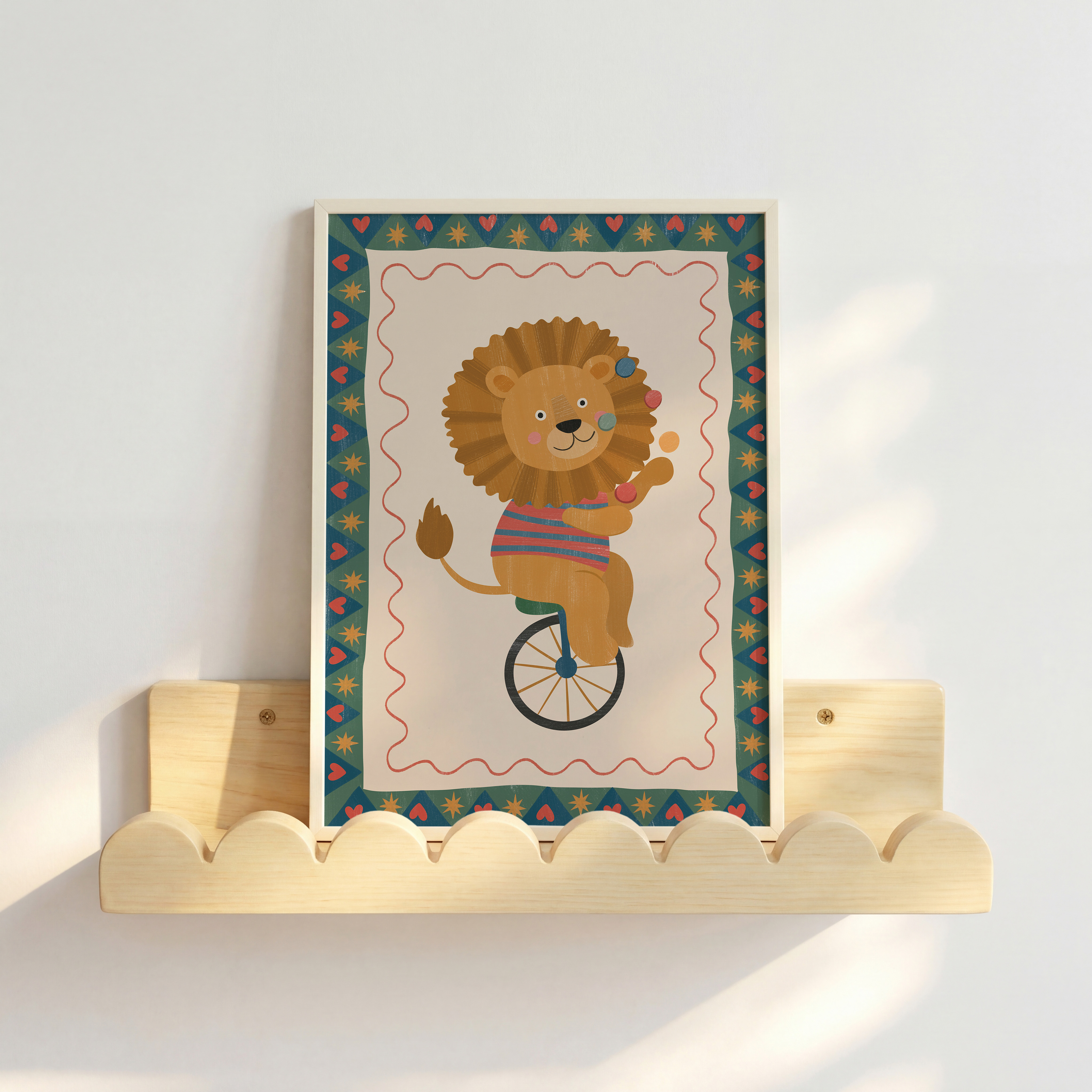 Circusleeuw kinderkamer poster