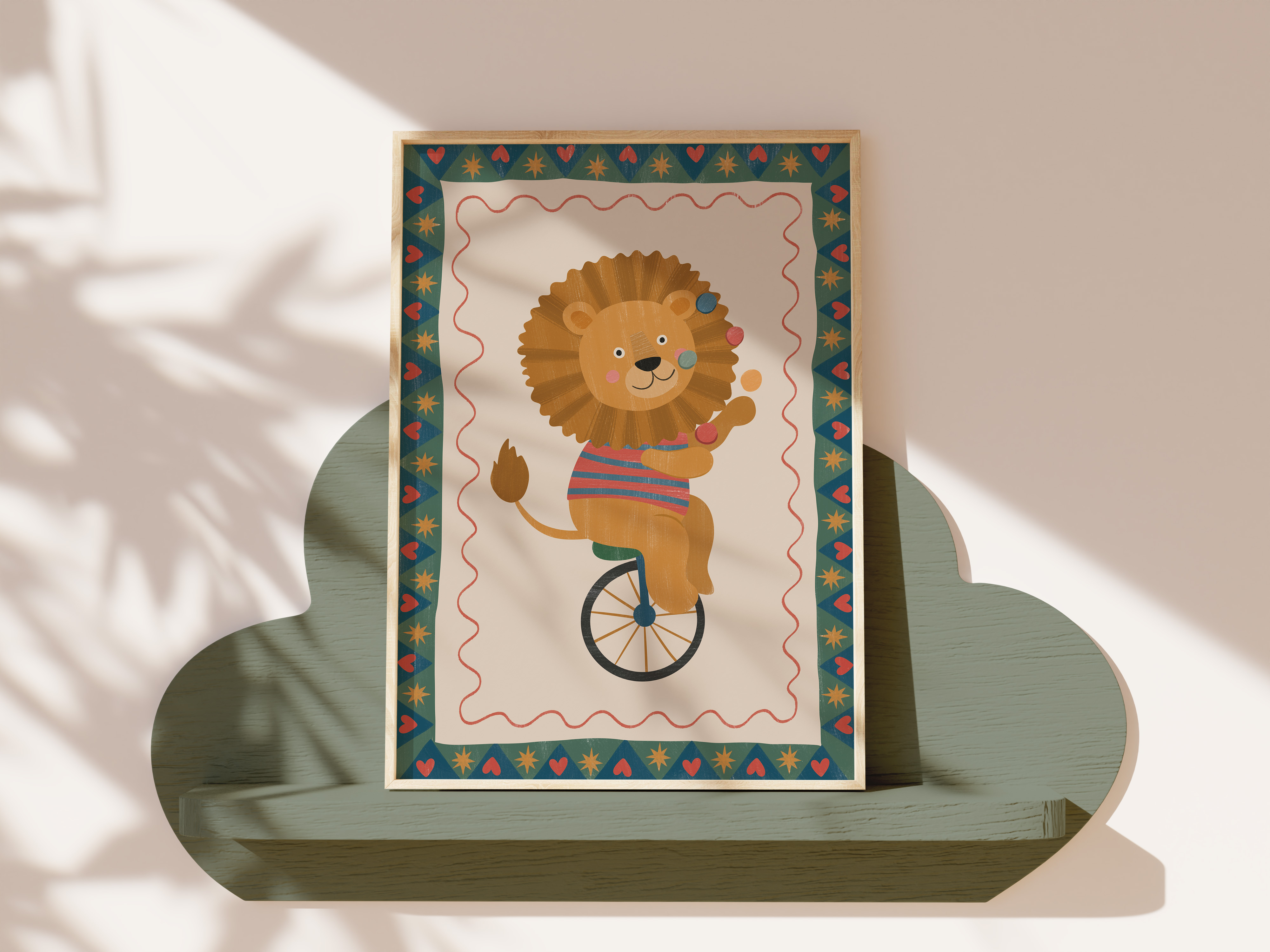 Circusleeuw kinderkamer poster