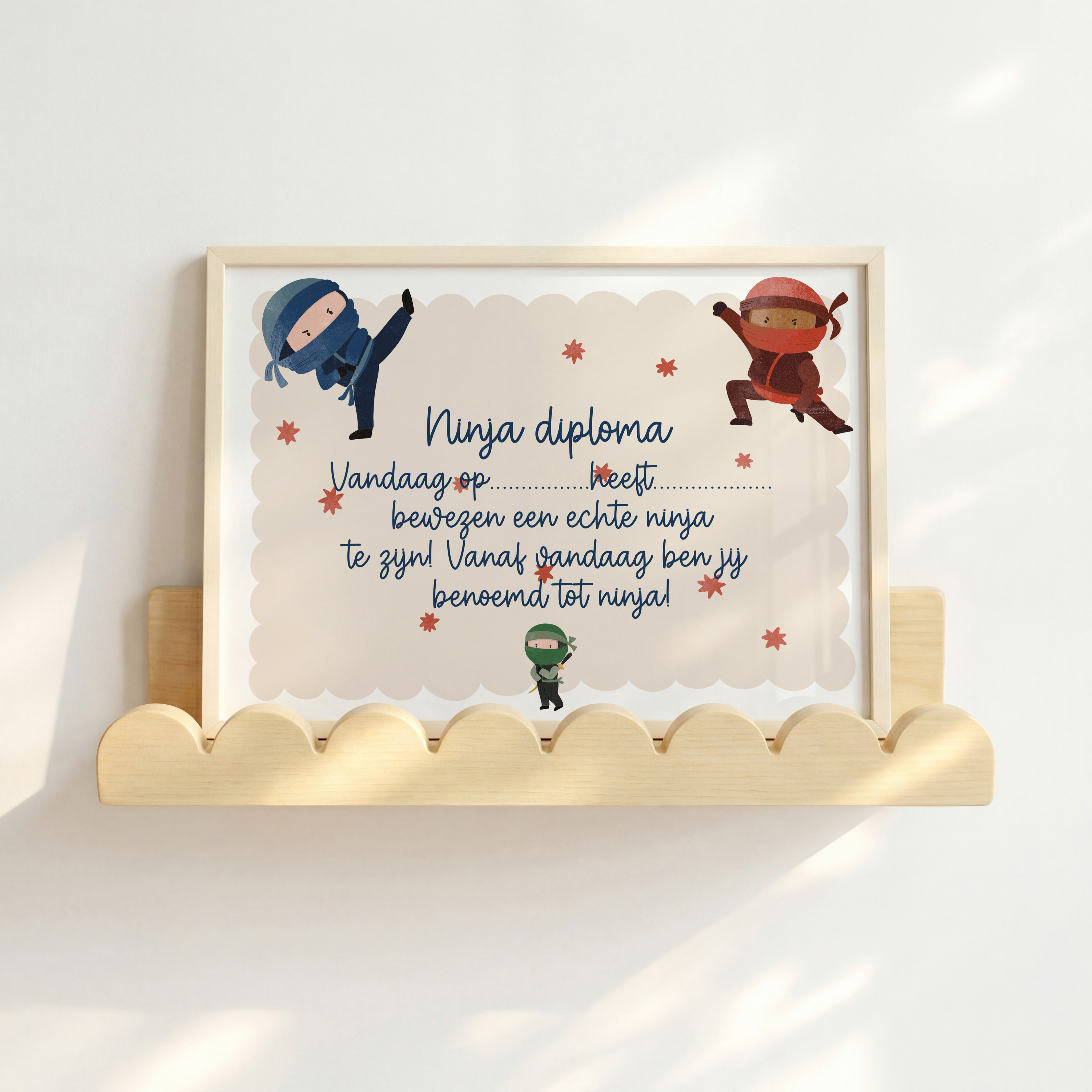 Ninja diploma kinderfeestje