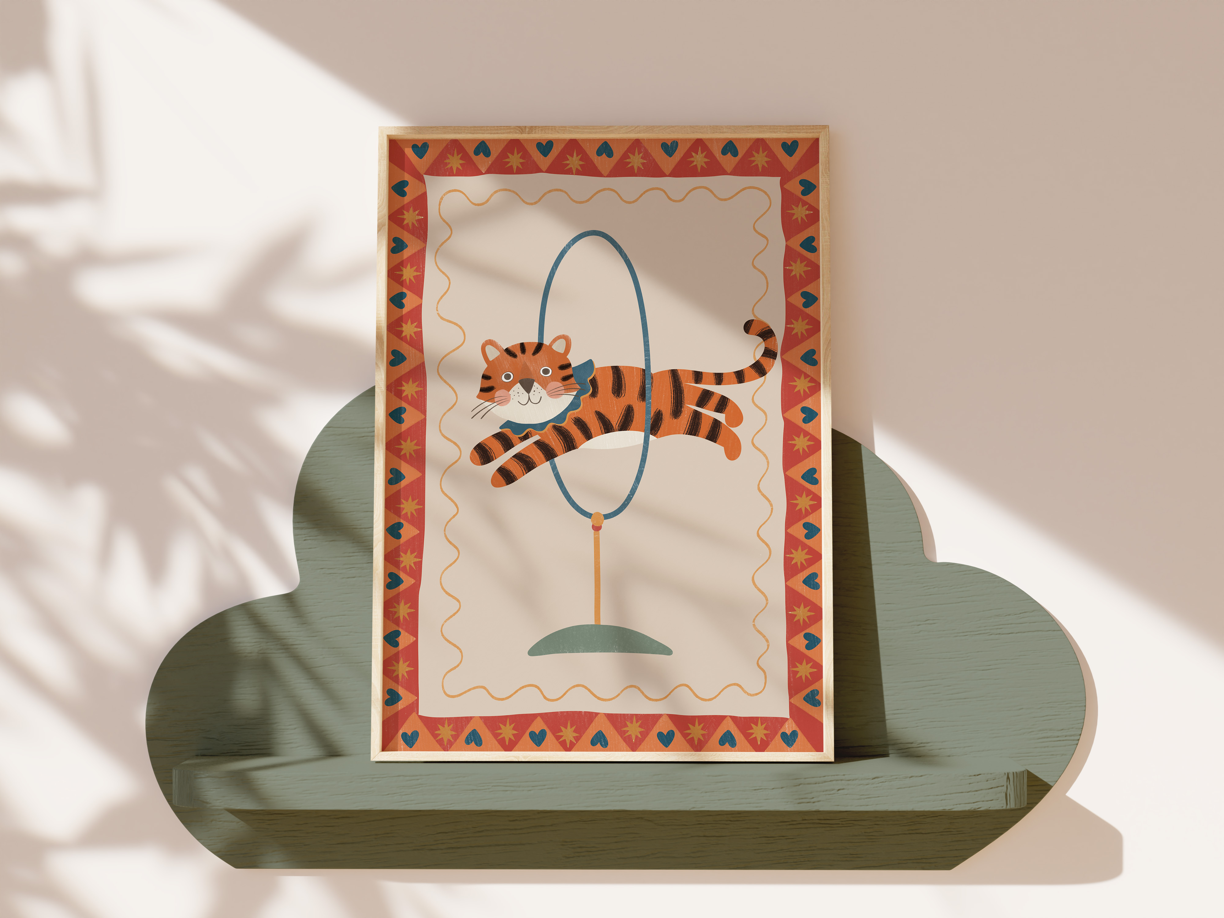 Circustijger kinderkamer poster