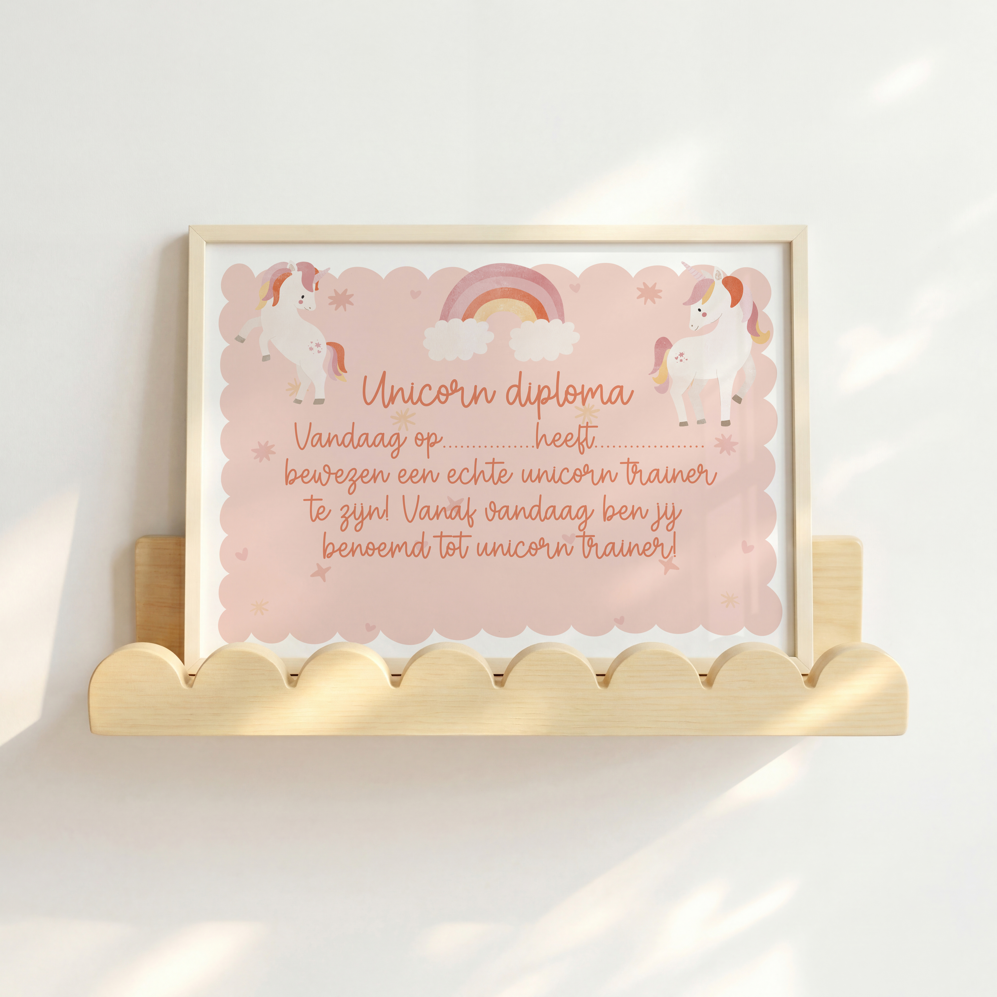 Unicorn diploma kinderfeestje